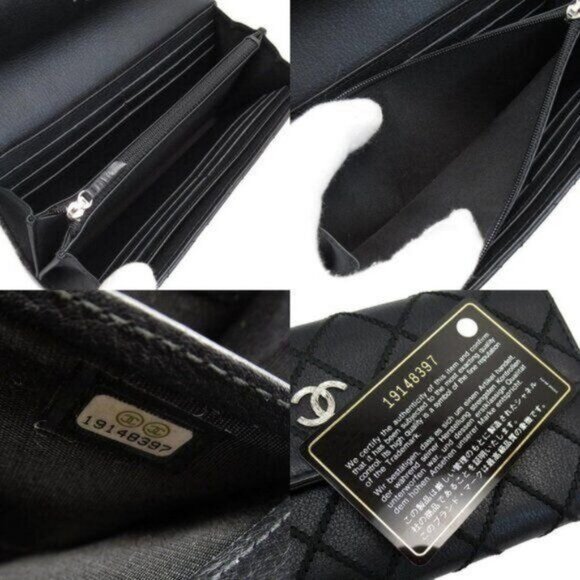 Authentic CHANEL CC Wild Stitch Lambskin Wallet on Chain Shoulder Crossbody - Picture 15 of 15